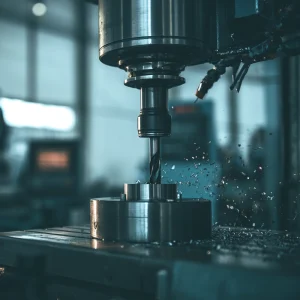 CNC milling machine cutting metal using the correct spindle speed calculated with an SFM to RPM calculator